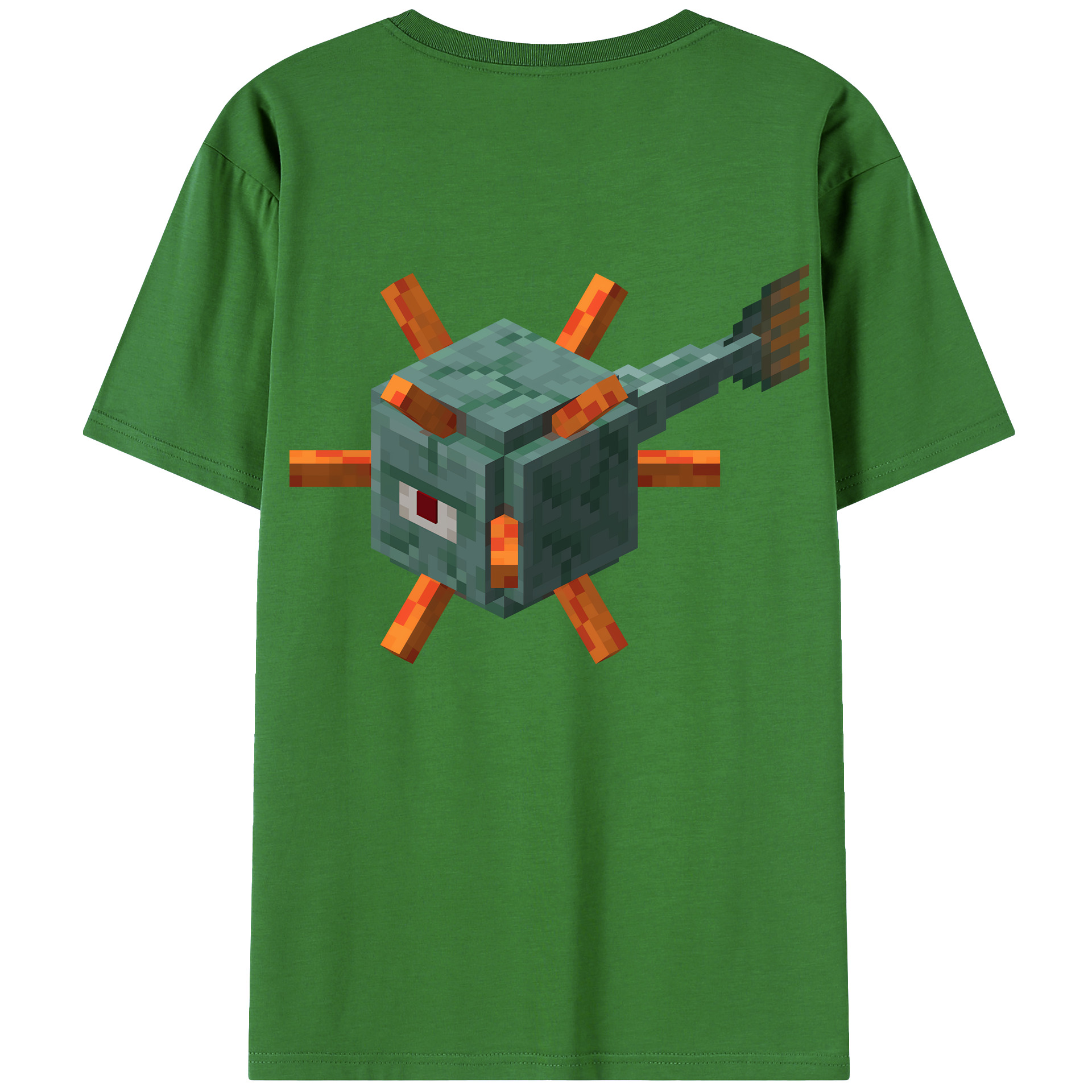 （画像用） マインクラフト ブロックの世界 Minecraft MC Block world レディース半袖Tシャツ(バックプリント)